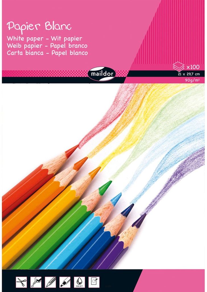 Clairefontaine Zeichenblock 26507C 100 Blatt weiß A4