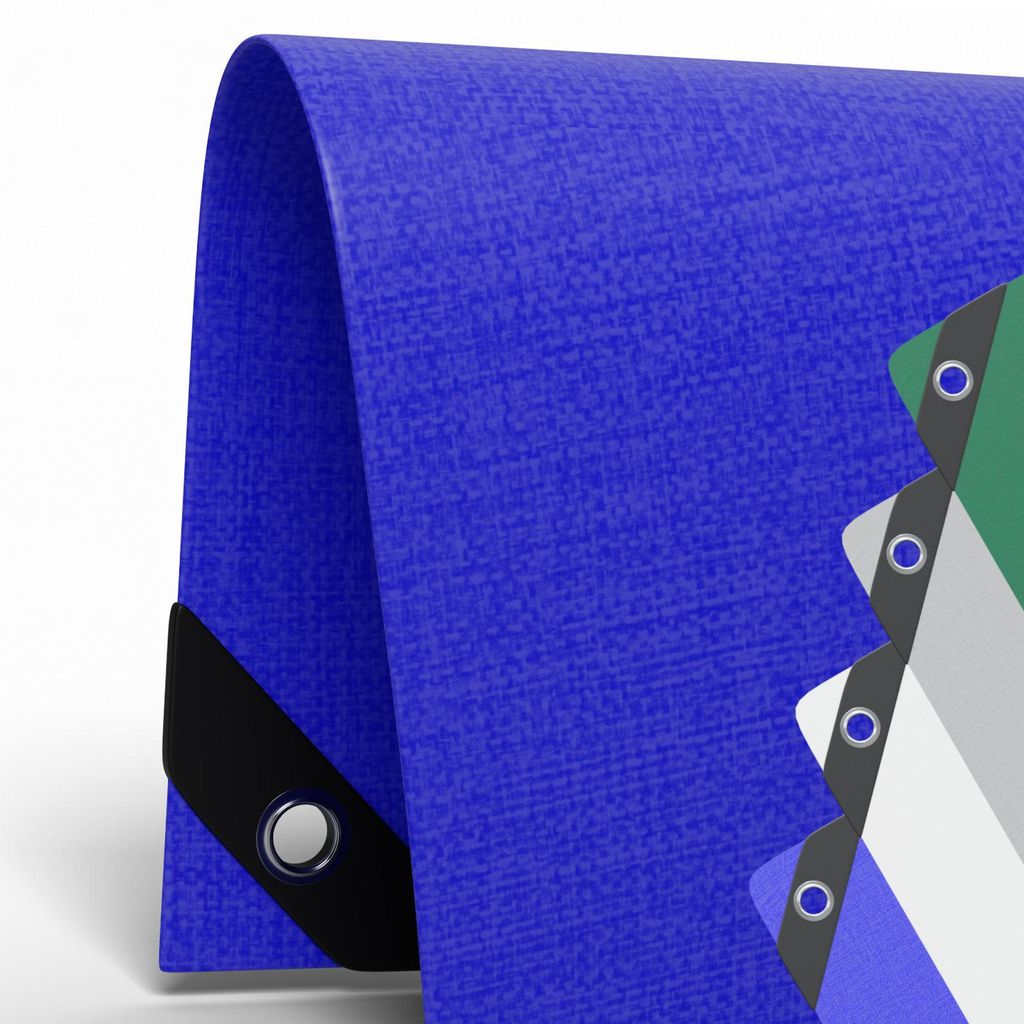 Allzweck-Abdeckplane 3,0x5m - 180g/m² Blau UV-resistent, wasserfest, PE/PVC, reißfest, für Außen & Innen, mit Alu-Ösen