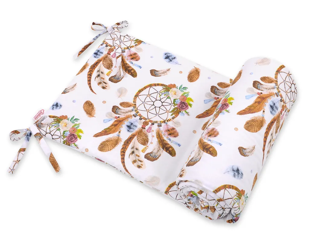 Protection Barrière de Lit Bébé 155cm Blanc pour Sécuriser le Couchage