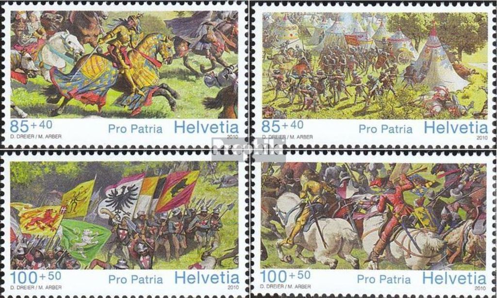 Briefmarken Schweiz 2010 Mi 2159-2162 (kompl.Ausg.) postfrisch Das Murtenpanorama