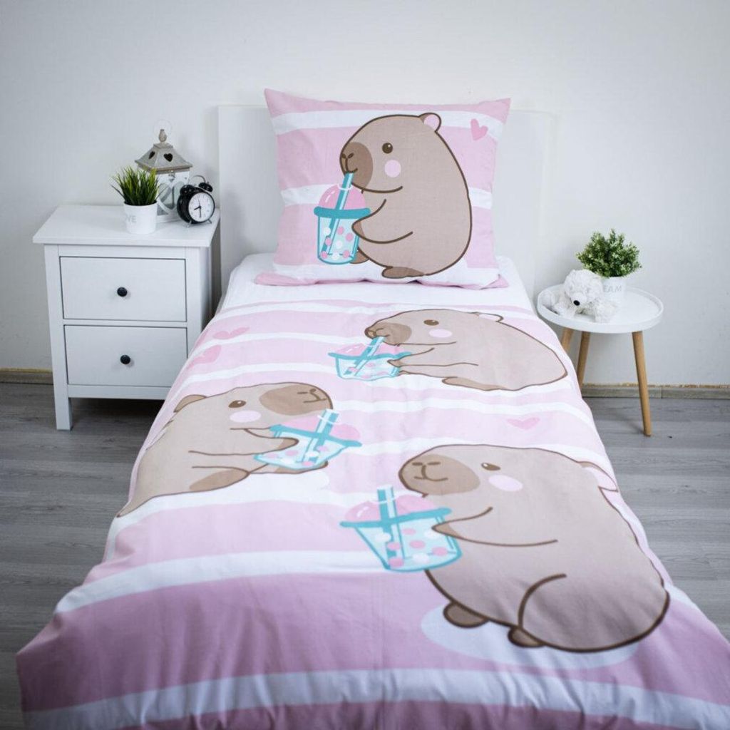 Einzelbett Bettwäsche-Set 140 x 200 cm mit 1 Kissenbezug 70