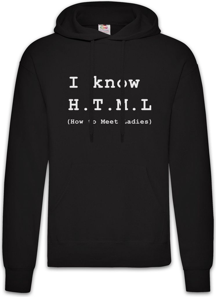 Urban Backwoods I Know Html, Herren Hoodie, Farbe: Schwarz, Größe: 4XL