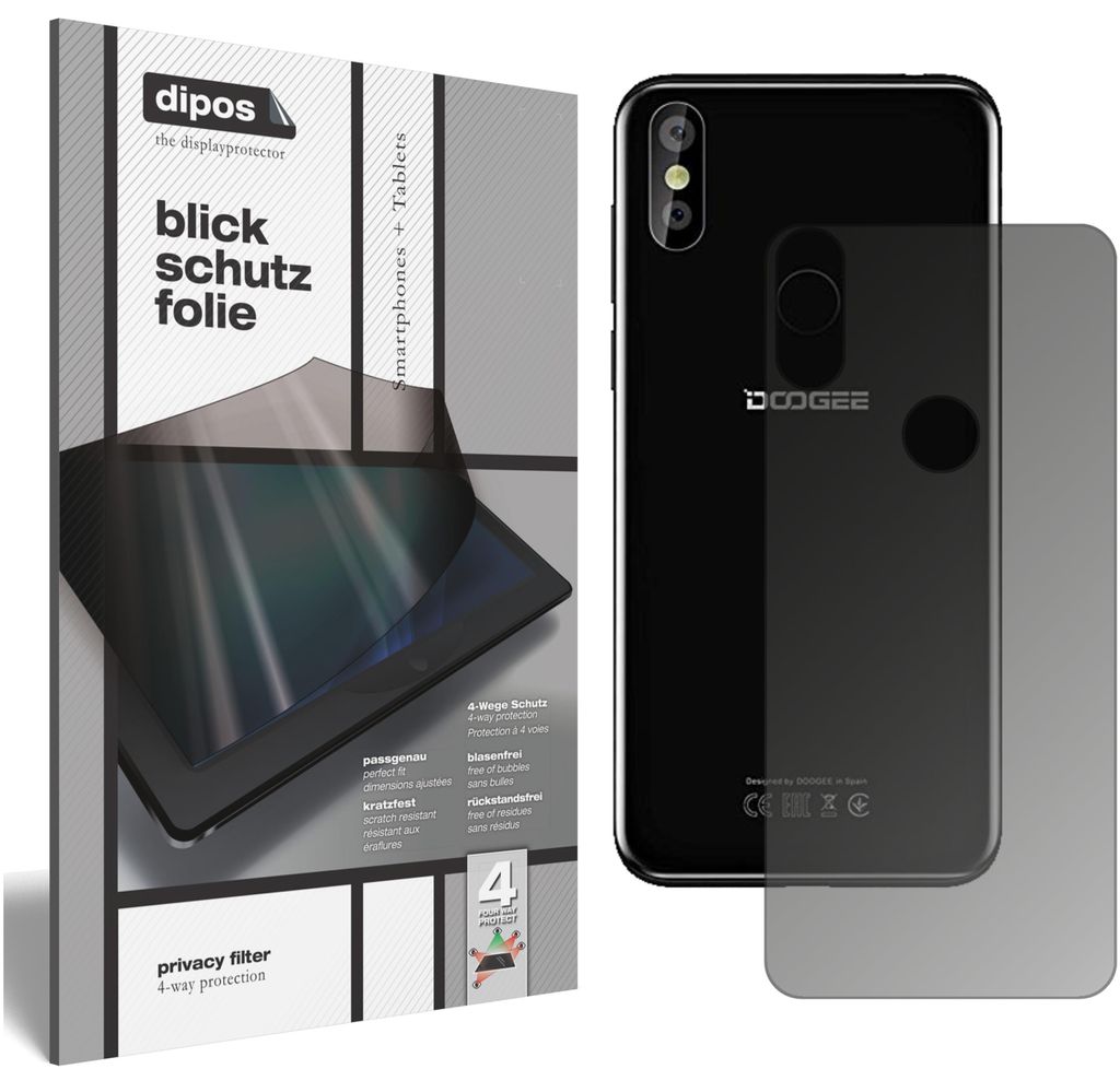 Schutzfolie für Doogee Y8 Rückseite Blickschutzfolie matt Folie Display Schutz