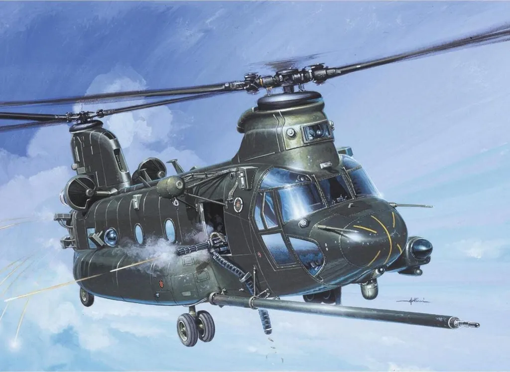 Maquette Hélicoptère Militaire MH-47E Chinook Italeri 1218 Échelle 1:72