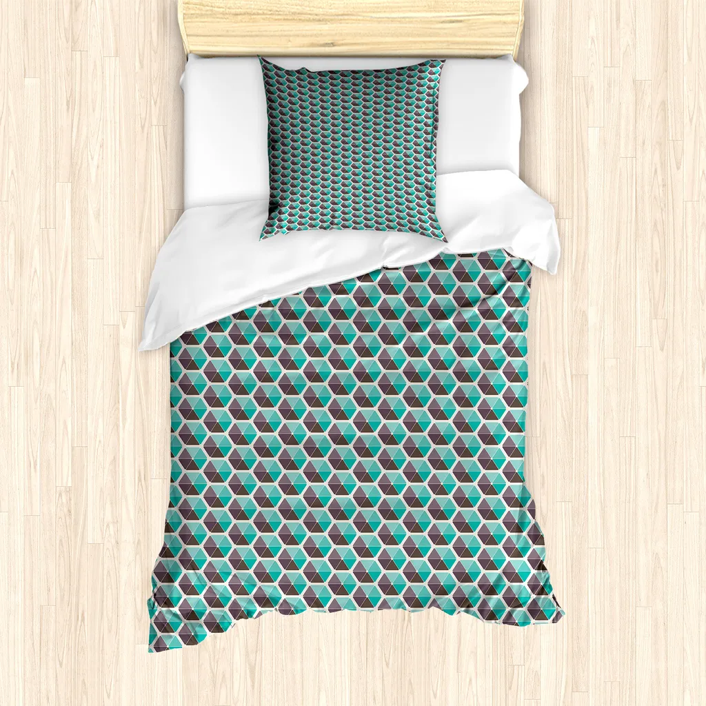 Set Copripiumino ABAKUHAUS 135x200 Esagoni - Qualità Premium Garantita
