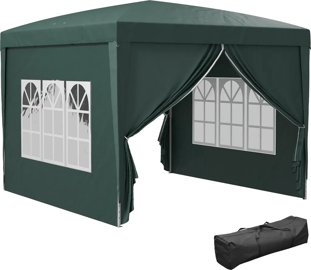 Barnum pop-up pliant 3x3 m avec parois amovibles et sac de transport