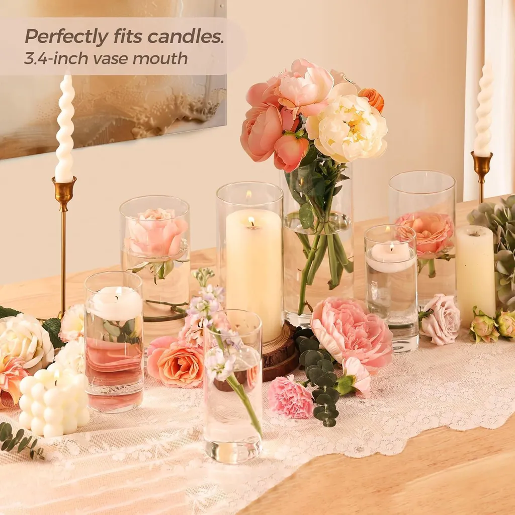 Petit vase en verre set de 6 : Solution déco pour centres de table chic - 5