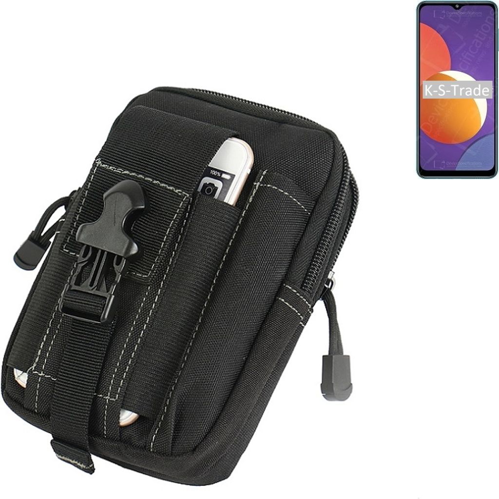 K-S-Trade Gürtel Tasche kompatibel mit Samsung Galaxy M12 Gürteltasche Holster Schutz Hülle Handy Hülle Smartphone outdoor Handy-Hülle schwarz