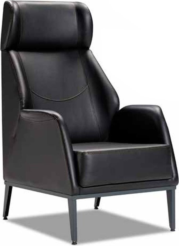 Schwarzer Ledersessel Designer Arbeitszimmer Chefsessel Edle Möbel Neu