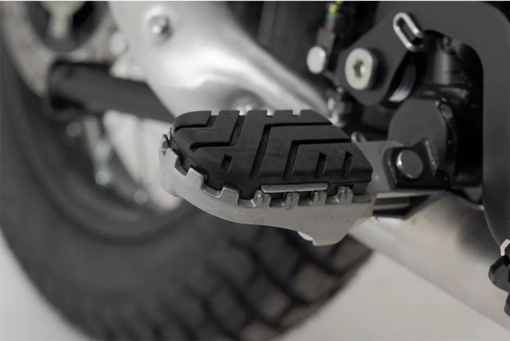 Paire de Repose-pieds Moto Tout-terrain Argent pour BMW R1250 et Enfield