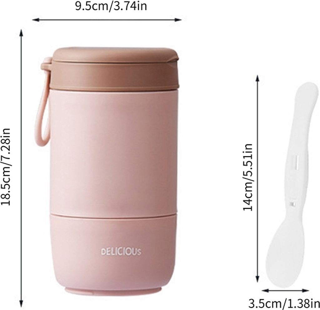 730 ml Müslibecher To Go Becher, Lunchpot, Auslaufsicherer Produktbild 4