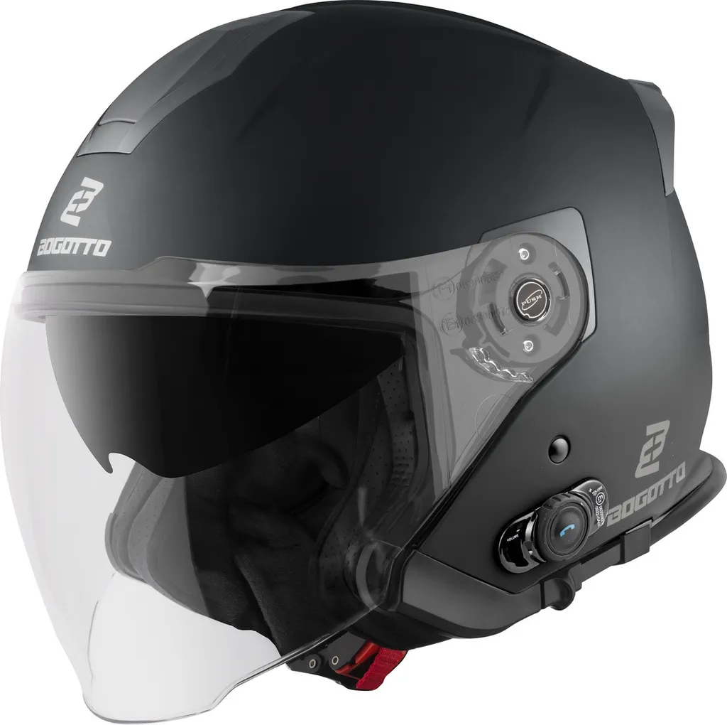 Casque Bogotto H586 BT Noir Mat XL : Bluetooth et Écran Anti-Rayures