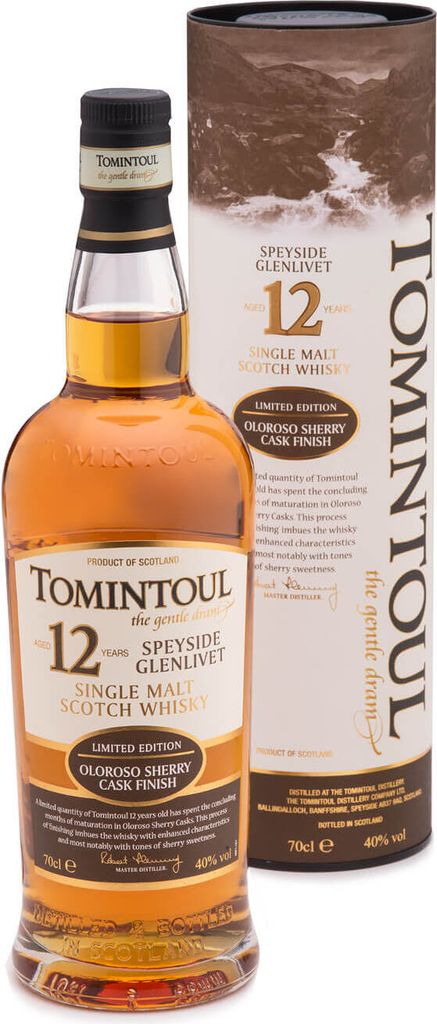 Tomintoul 12 YO Oloroso Sherry Cask 40% 0,7L Produktbild 