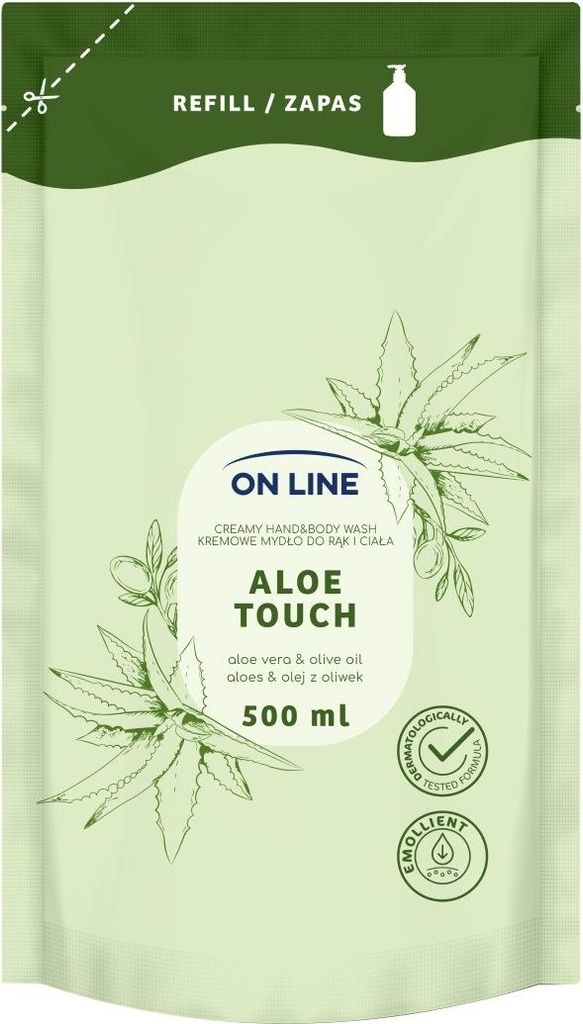On Line Mydło w Płynie 2w1 Aloe Zapas 500 ml