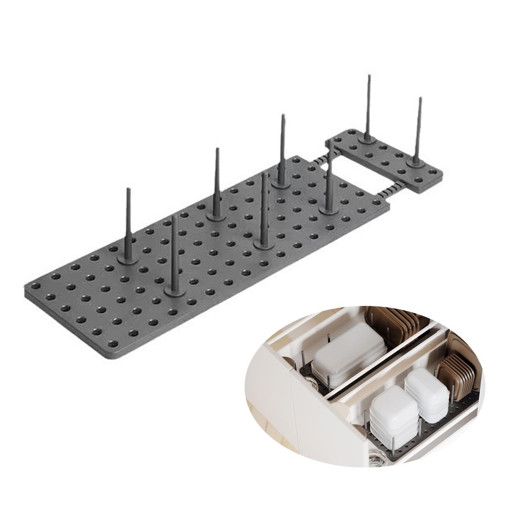 Schubladeneinsätze organizer, Schubladen Organizer Küche (2 Stück), Küchenschrank Ordnungssystem zur Aufbewahrung von Töpfen, Deckeln, Containern