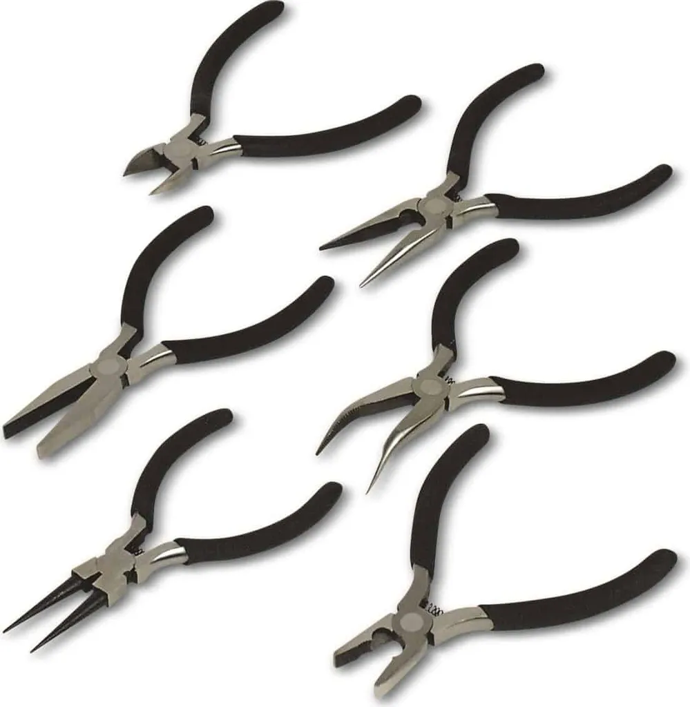 Kit Pinces Précision en Acier Forgé avec Poignées Antidérapantes 6pcs