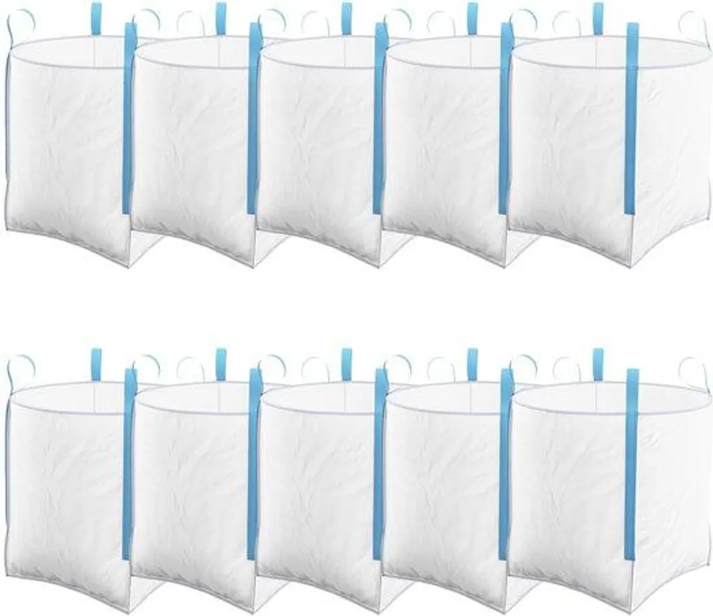 Sac grand volume 85cm robuste et blanc - Lot de 10 pour ouvriers du bâtiment