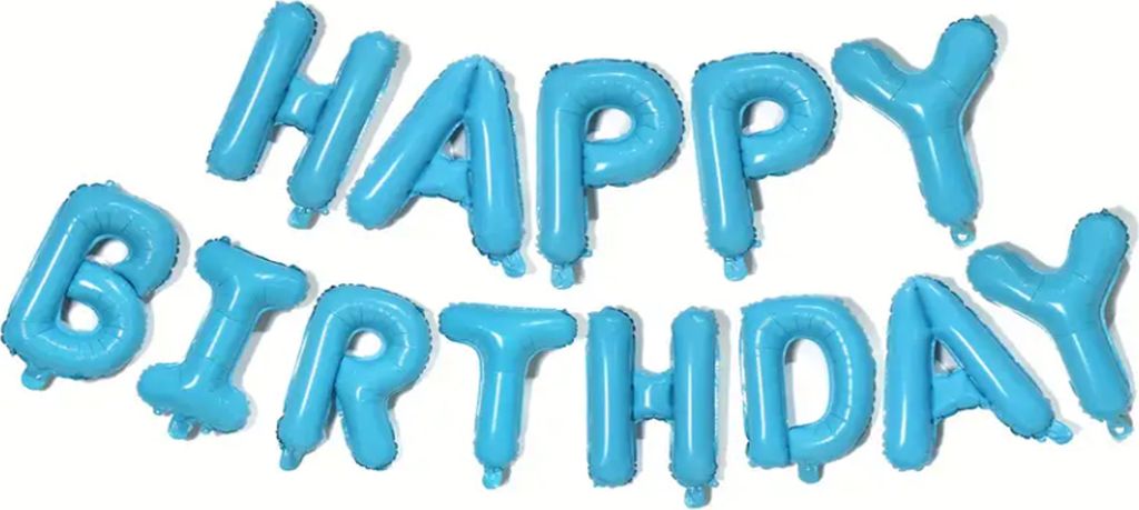 Happy Birthday  Luftballons Girlande Geburtstagsdeko Produktbild 