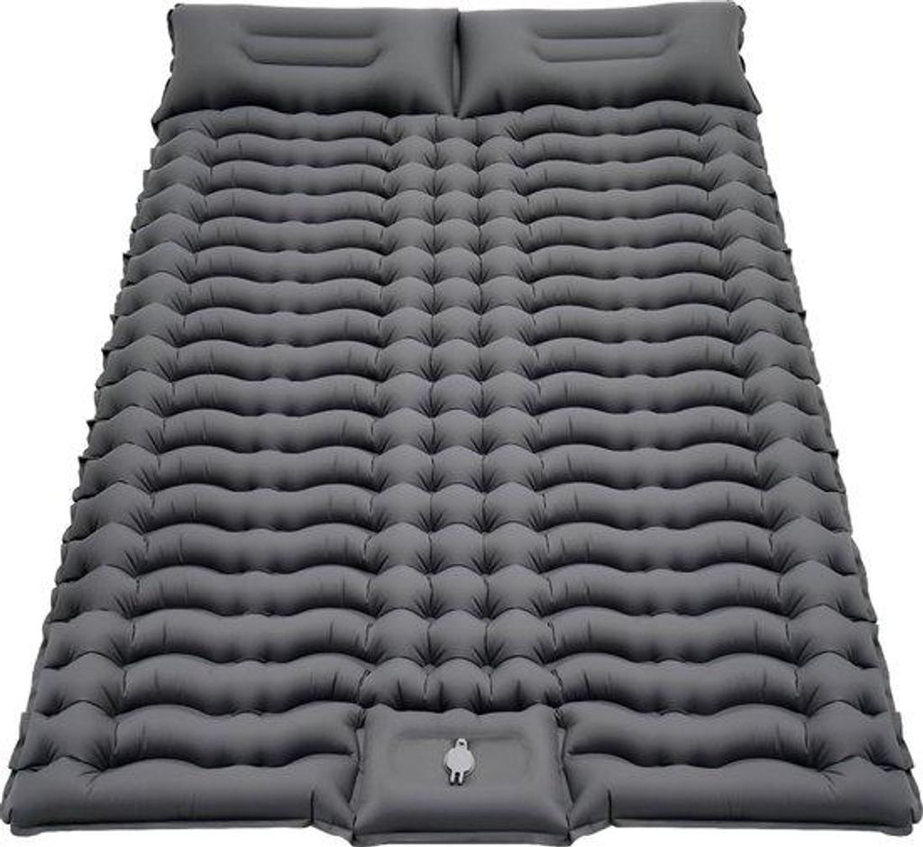 Selbstauflüsterndes Zeltbett für 2 Personen, 10 cm Zeltbett für 2 Personen mit integriertem Kissen, Fußpumpe, Luftmatratze, selbstauflüsternde...