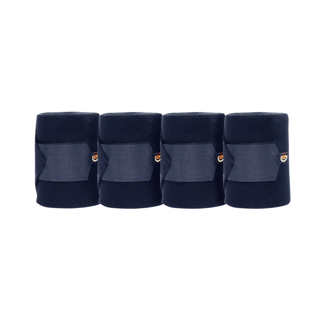 Kentucky Horsewear Set de 4 Bandages en Laine Marine Taille Full 4m