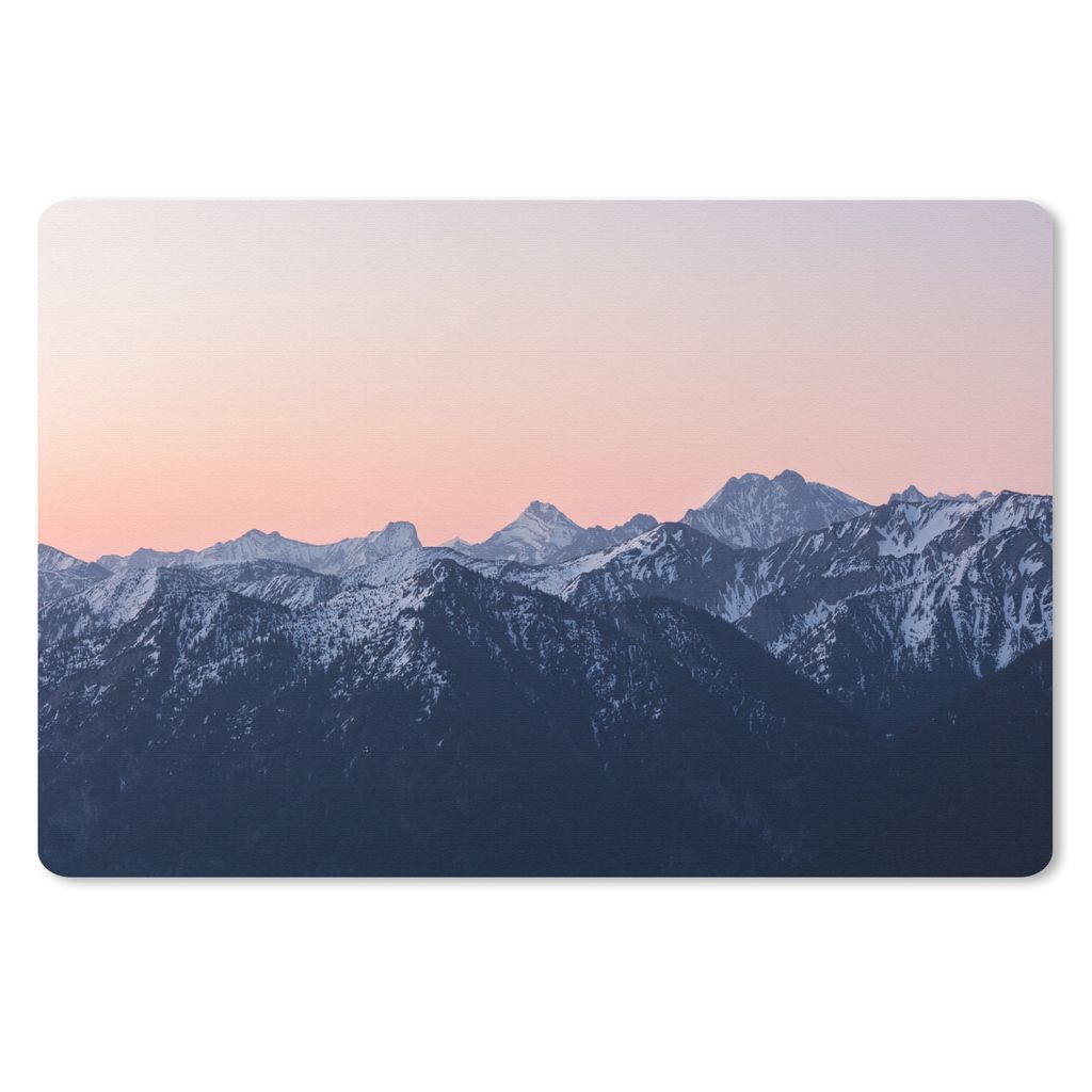 MuchoWow Mauspad Mousepad Alpen - Berg - Sonnenuntergang - Schnee 27x18 cm - Mousepads - Maus Mat - Pad - Mausunterlage - Büroartikel - Desk Matten