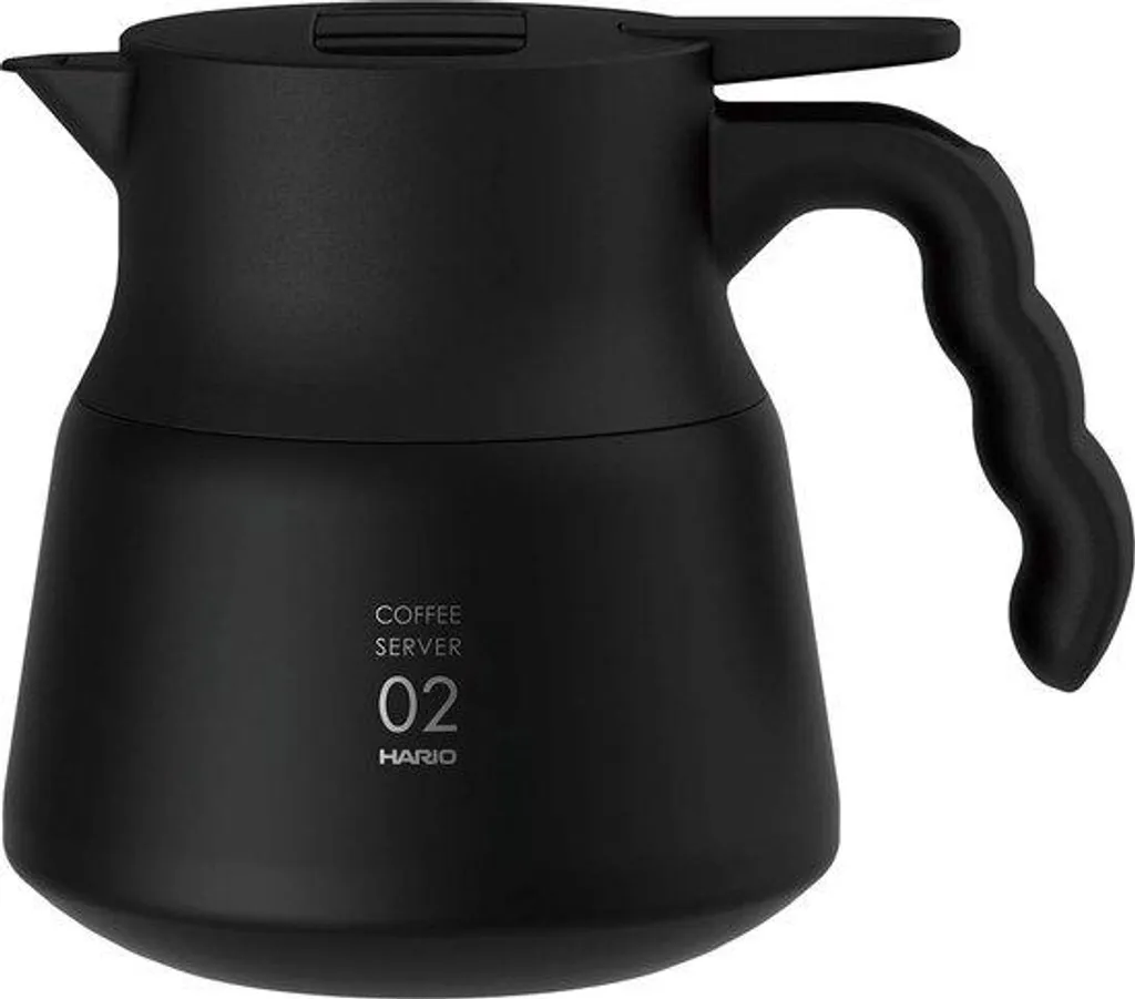 V60 Plus en acier inoxydable noir 600 ml - Bec de précision anti-goutte