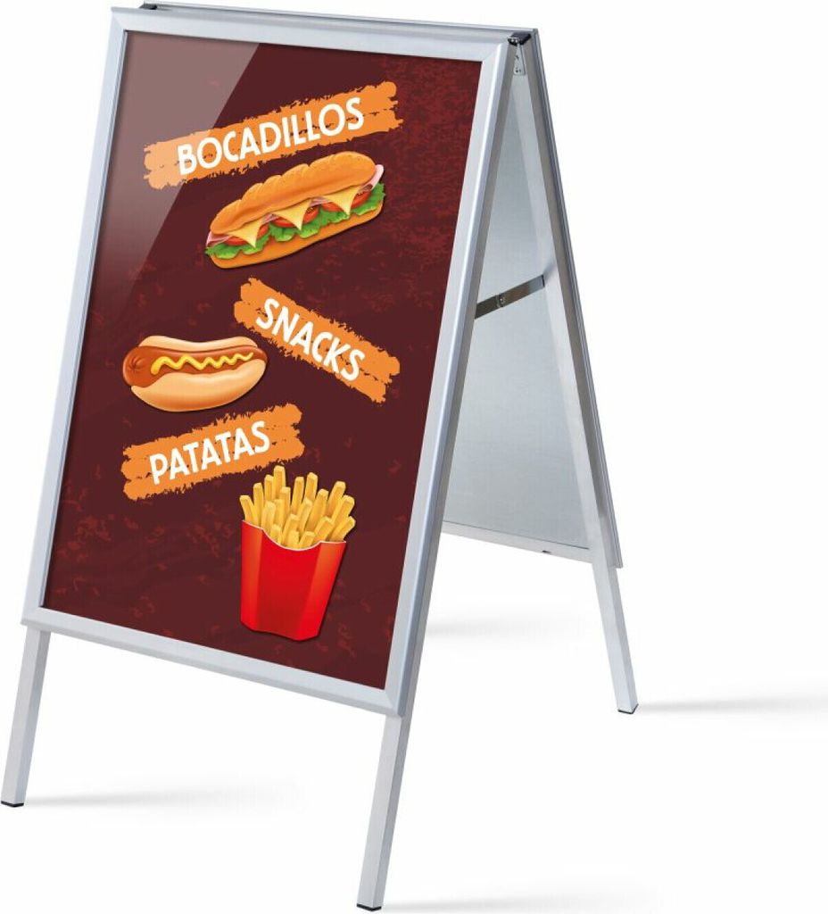 Showdown Kundenstopper - DIN A1 - Komplett-Set - Snacks Spanisch - Braun/Schwarz