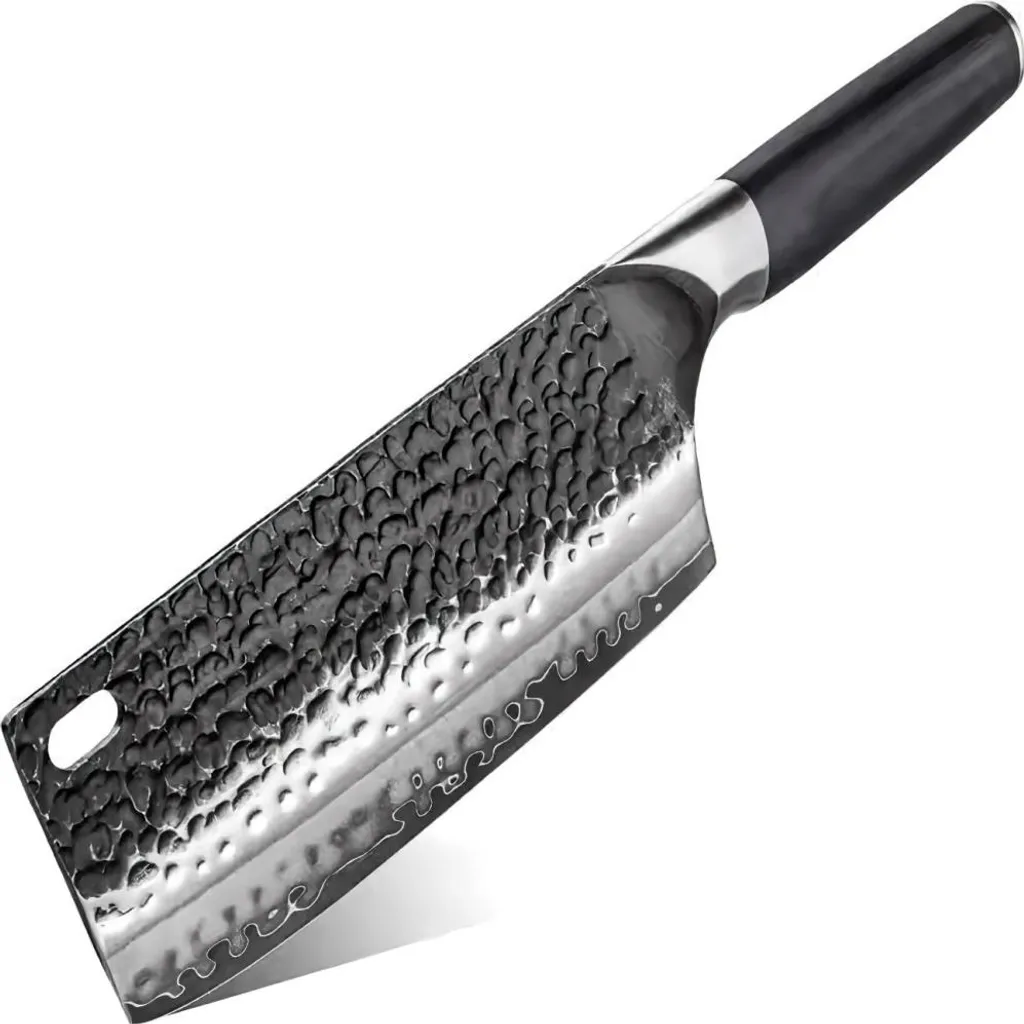 Couteau de cuisine Damasquiné Hagane - Hachoir Noir de Précision KP38019