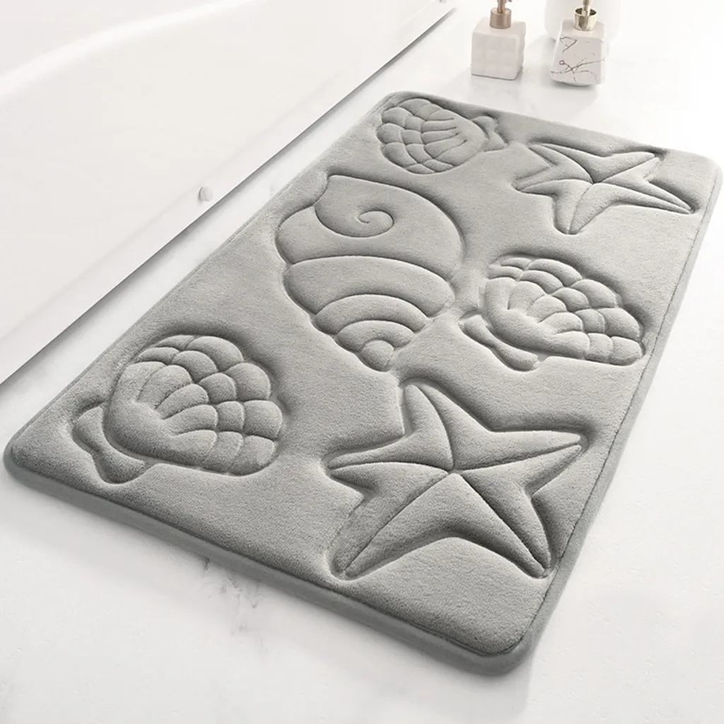 Famibay Set di 2 tappetini da bagno lavabili e piedistallo, antiscivolo, in microfibra, super assorbenti
