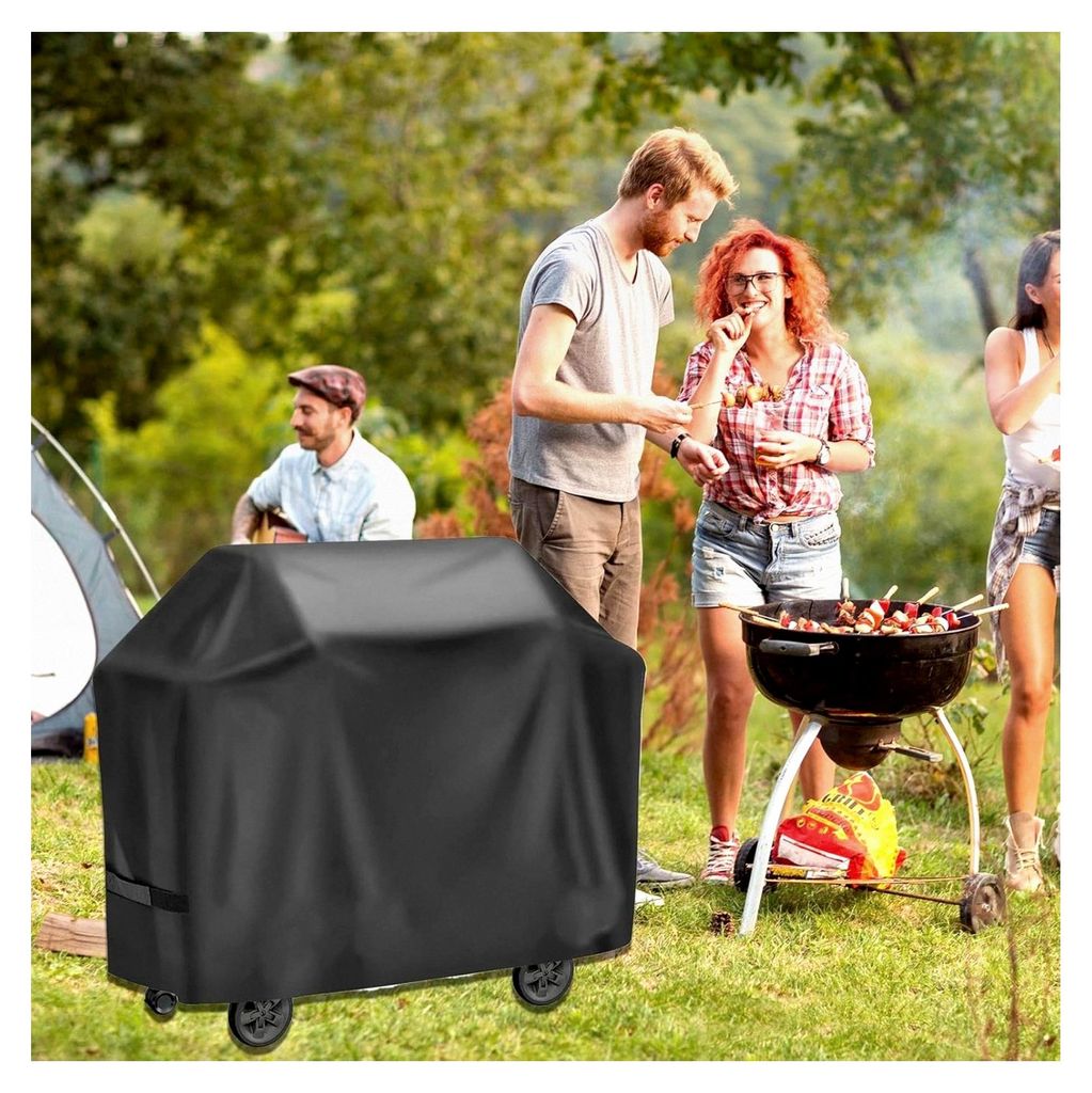 Grillabdeckung - UV-beständige Outdoor Grillabdeckung aus Oxford-Gewebe mit Zugband, reißfestes Grillzubehör für Party, Terrasse, Picknick, Rei...