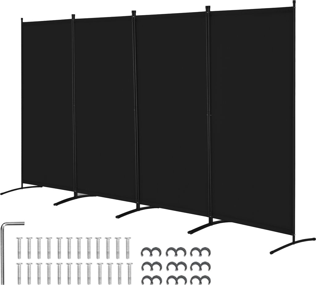 VEVOR Raumteiler 4 Paneele Paravent 3464 x 1840 x 520 mm, faltbarer Sichtschutz & tragbarer Trennwandteiler zur Raumtrennung, freistehende Raumteil...