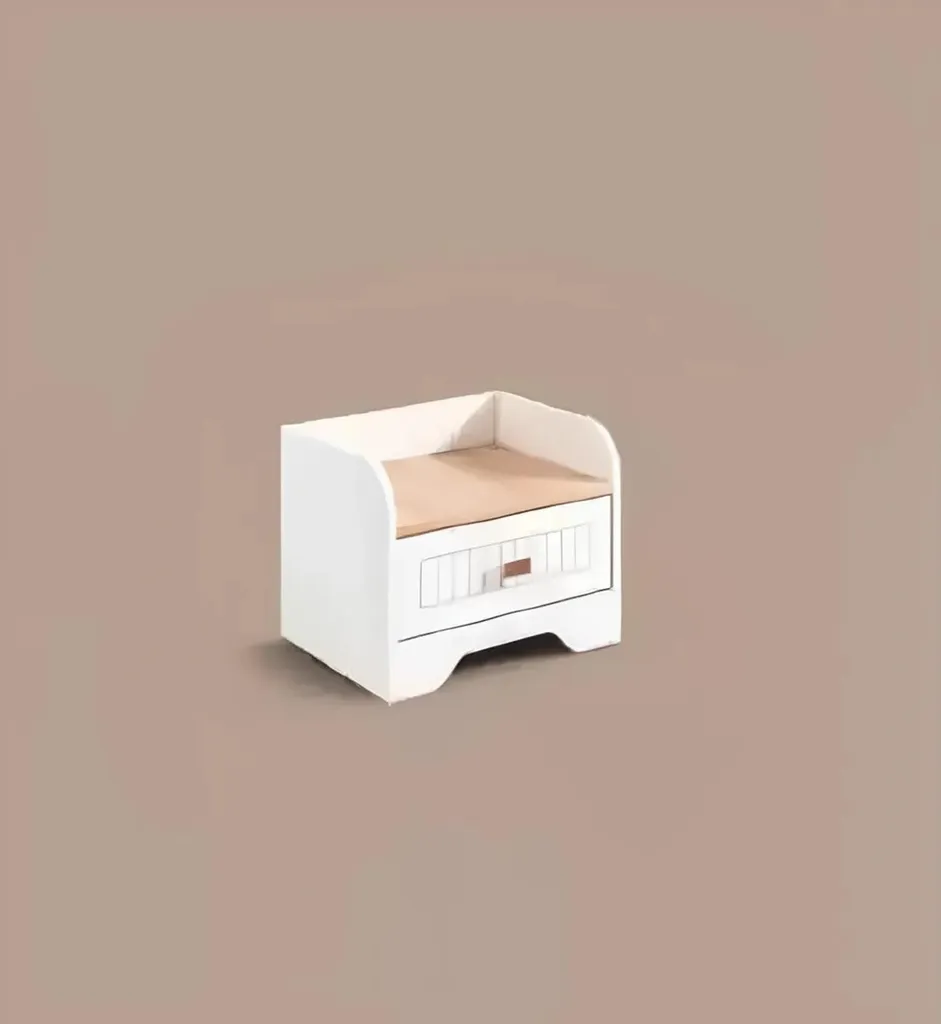 Table de chevet blanche stable meuble de nuit design montage facile
