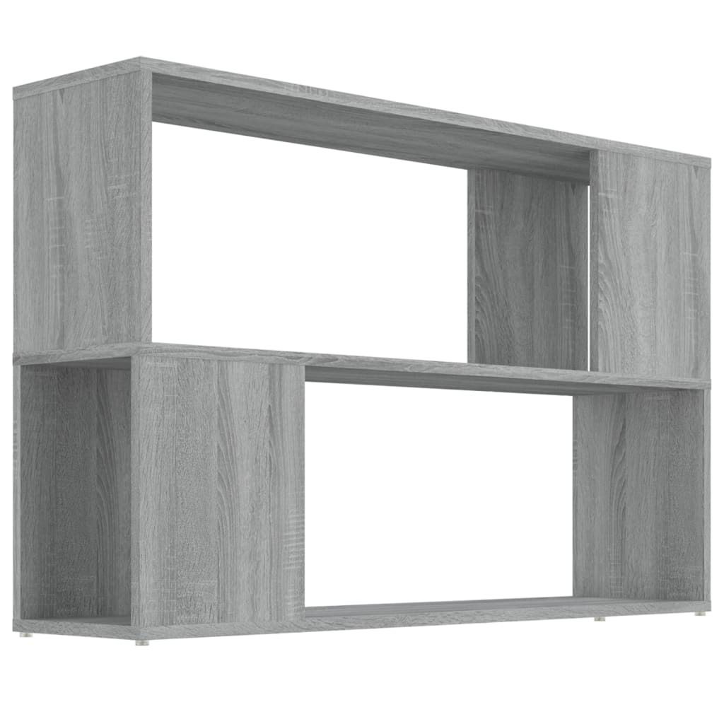 vidaXL Bücherregal Grau Sonoma 100x24x63 cm Holzwerkstoff
