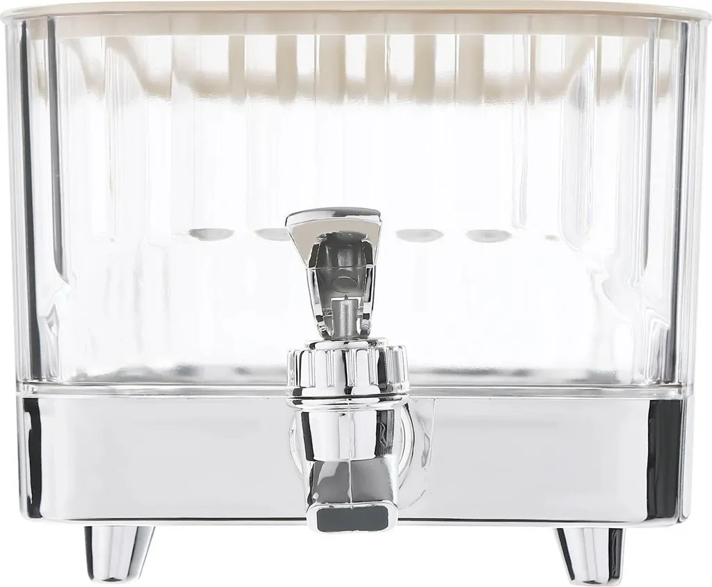 Distributeur d'eau frais avec robinet - Fontaine boisson 5,3L Argent
