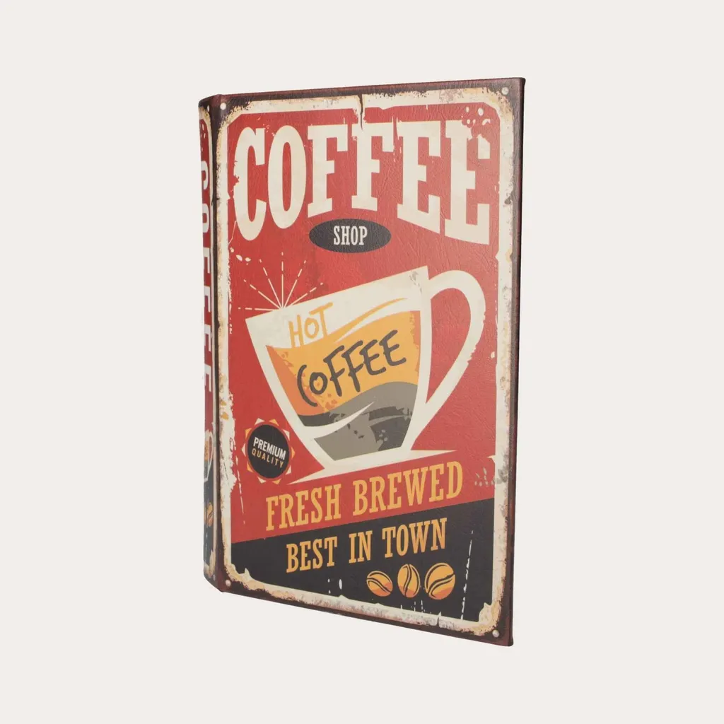 Boîte décorative livre Coffee pour ranger les clés sur la console
