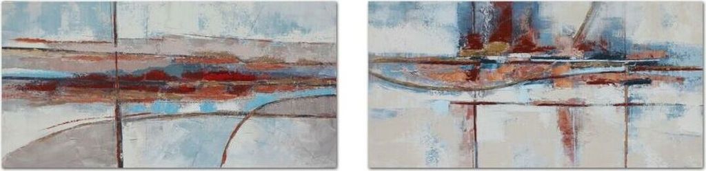 DKD Home Decor Rahmen 140 x 2,8 x 70 cm Abstrakt Modern (2 Stück)