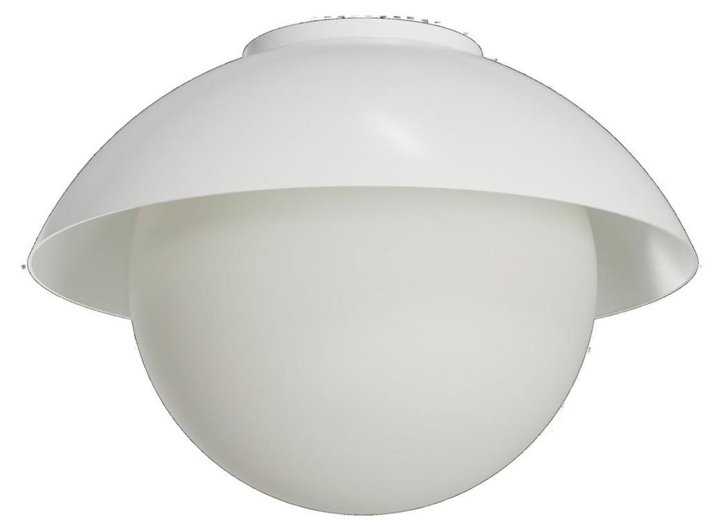 OSMONT LUK60500 LUKIDA 2 Decken-/Wandleuchte aus Glas, weiß, IP65, 4000 K, 20 W LED