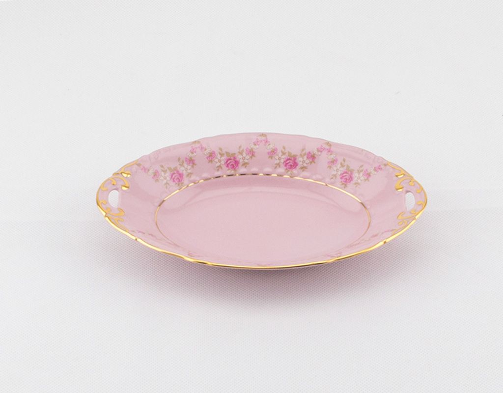 Ovale Schale 17 cm, rosa Porzellan, Blumen, Leander Produktbild 