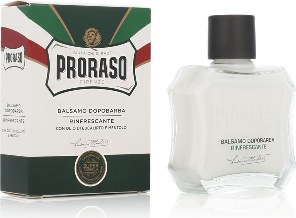 Proraso Aftershave Balm Refreshing, After-Shave-Balsam, Jeder Hauttyp, 100 ml, Feuchtigkeitsspendend, Klärend, Revitalisierend, Flasche, Eukalyptu...