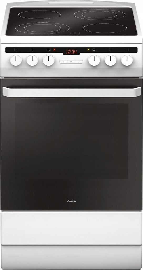 Amica SHC 5874 W, Voľne stojaci sporák, Čierna, Biela, Obrázok produktu 