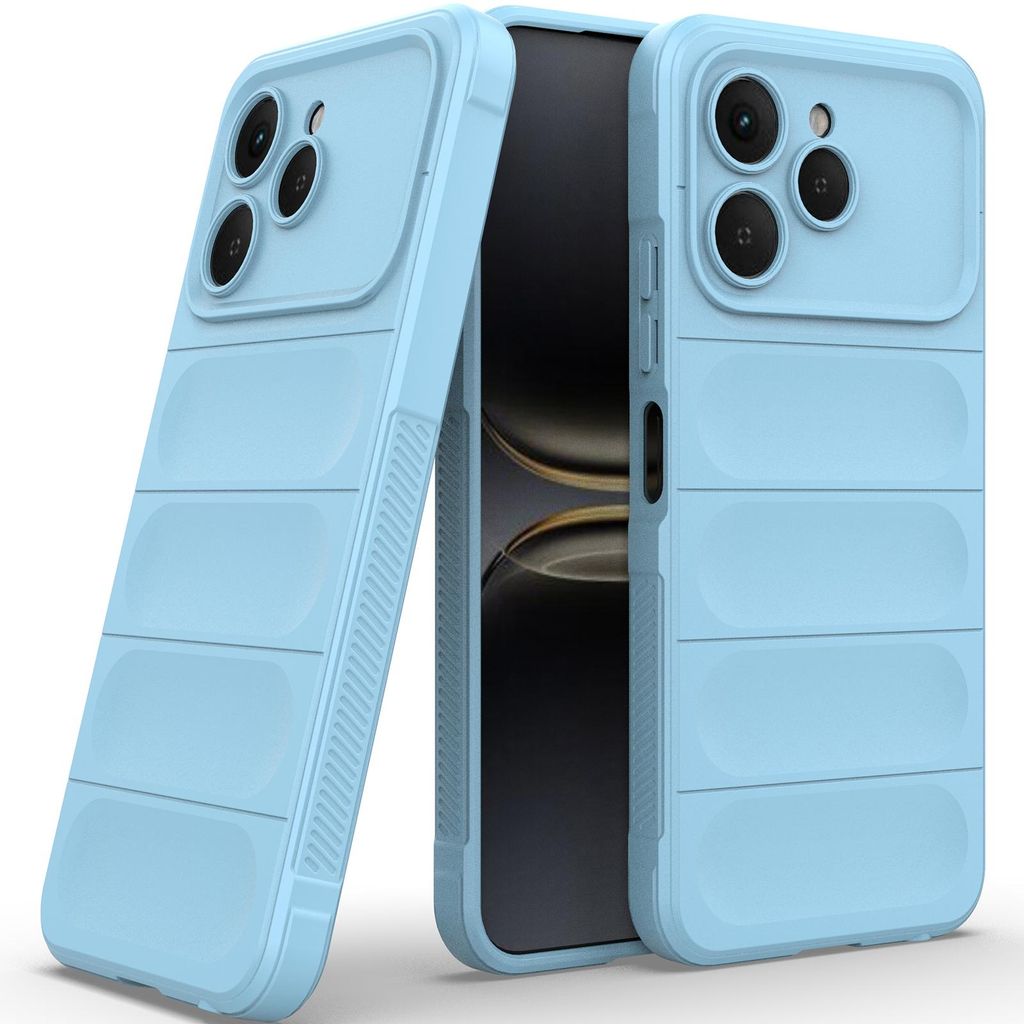 Handyhülle für Tecno Spark 40 4G Weich TPU Silikon Stossfest Anti-rutsch Hülle Blau