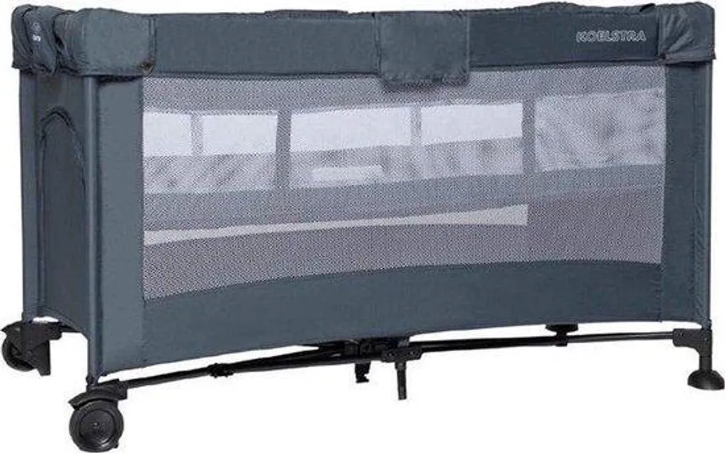 Lit de voyage unisexe pour bébés KOTS202 : Lit pliant gris anthracite