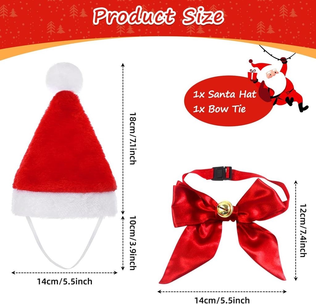 Hunde Katzen Weihnachtskostüm, Haustier Kostüm Weihnachten Produktbild 2