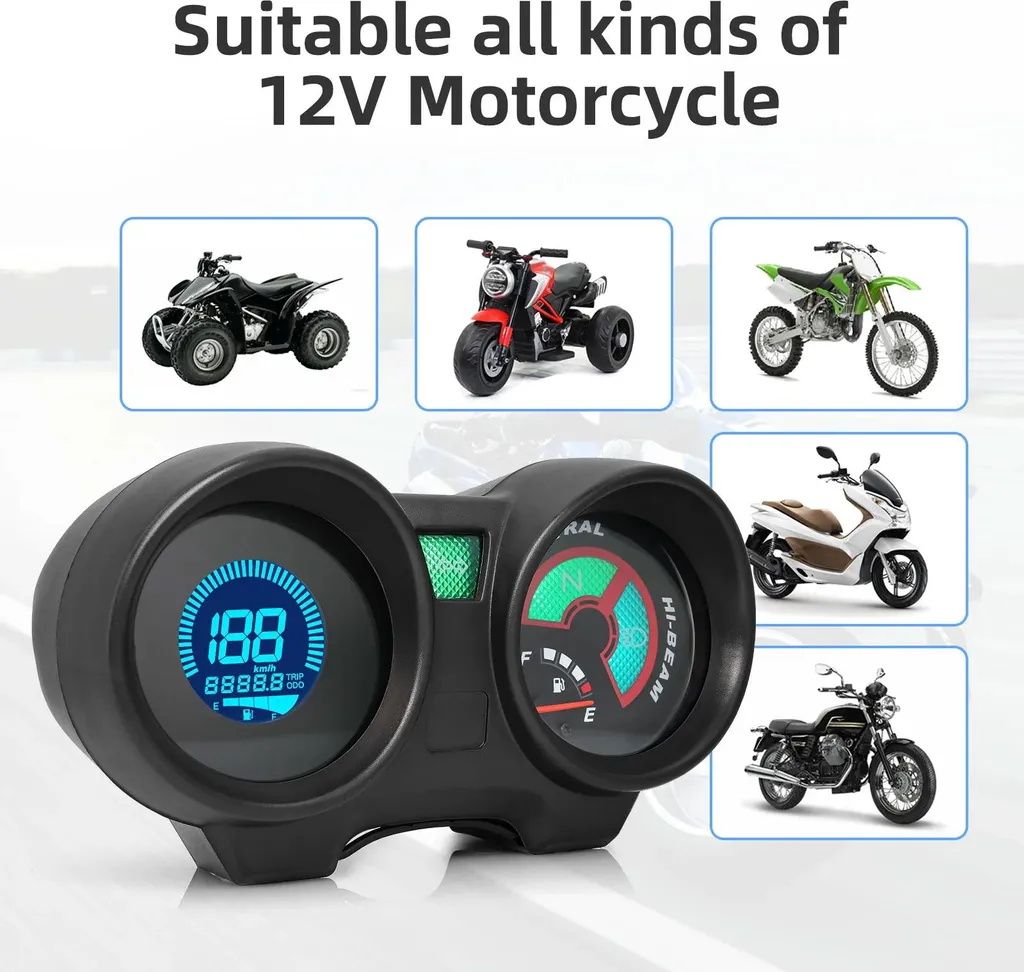 Compteur de vitesse moto numérique LCD : fini les problèmes d'affichage 12V