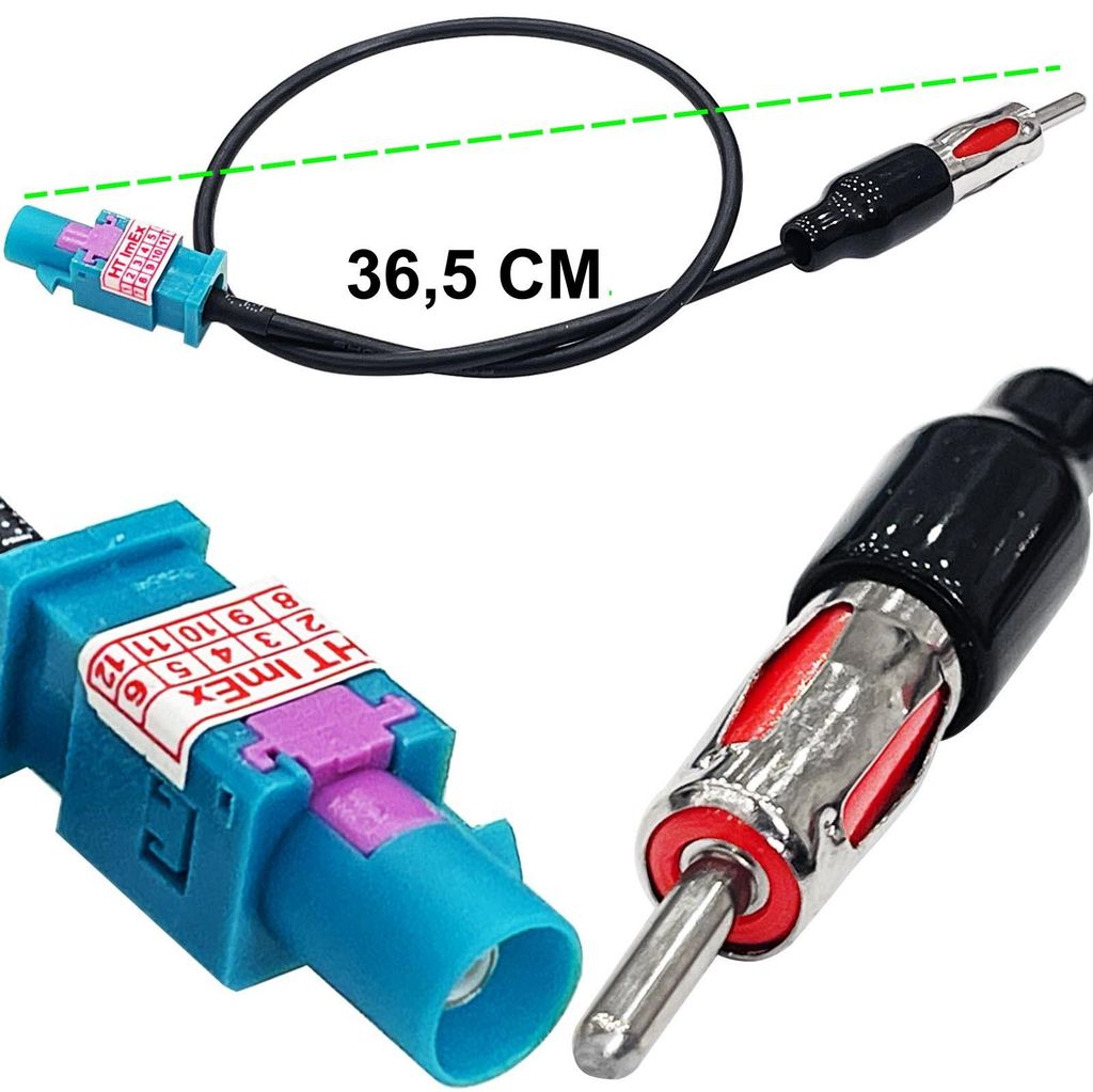 36cm Autoradio Antennenadapter Fakra auf DIN kompatibel mit BMW ab 2001 Mercedes ab 2002