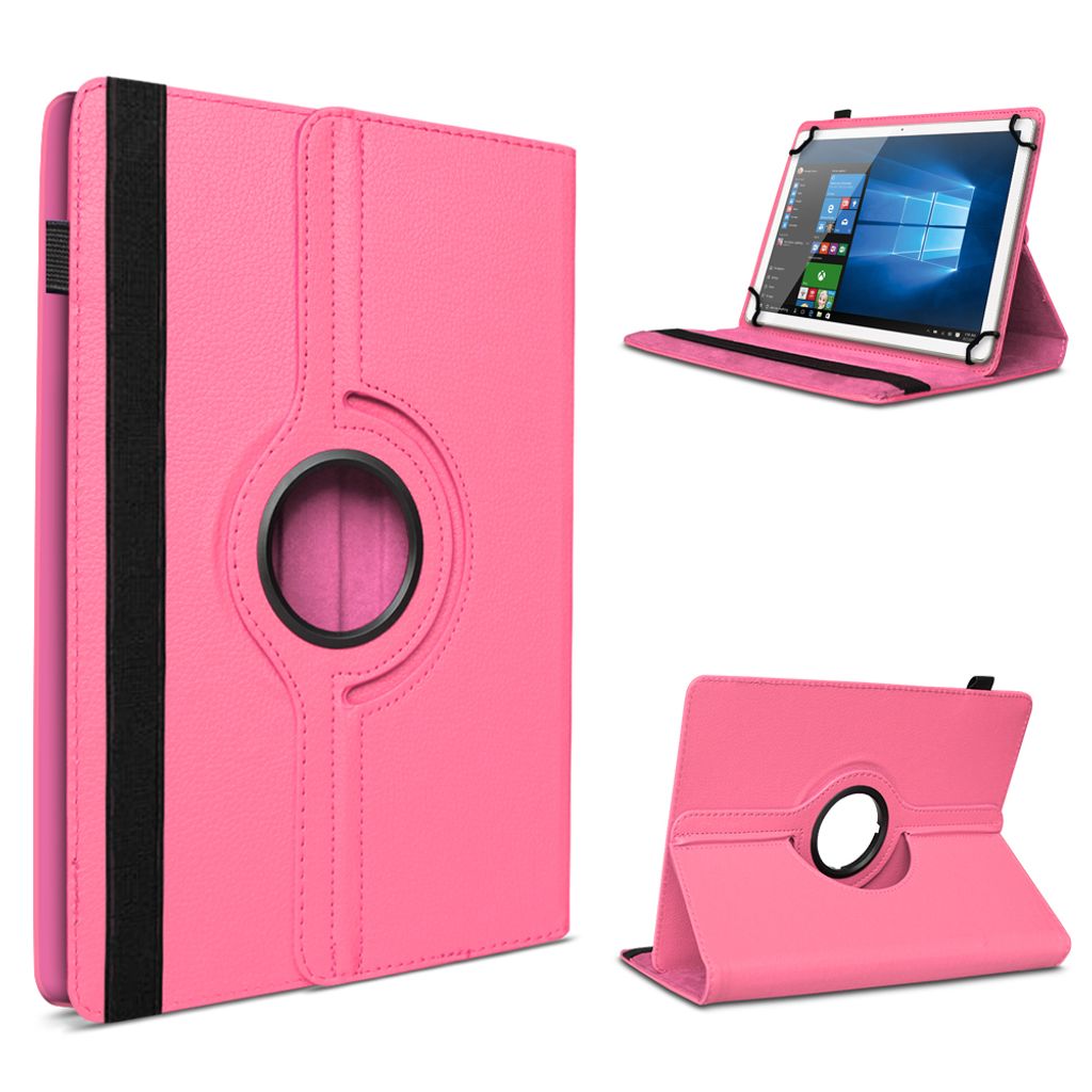 Tablet Schutzhülle für 10 - 10.1 Zoll Tasche 360° Drehbar Universal Hülle CoverFarben:Pink;Tablet Modell für:Sony Xperia Z Tablet 10.1