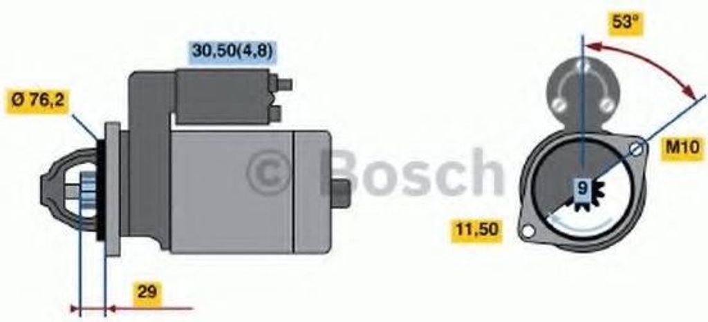 BOSCH 0 986 021 500 Starter Anlasser 1,1kW für BMW 3 Produktbild 