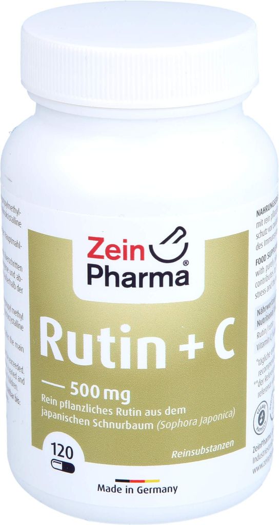 ZeinPharma Rutin 500 mg + Vitamin C Kapseln, 120 St. Produktbild 