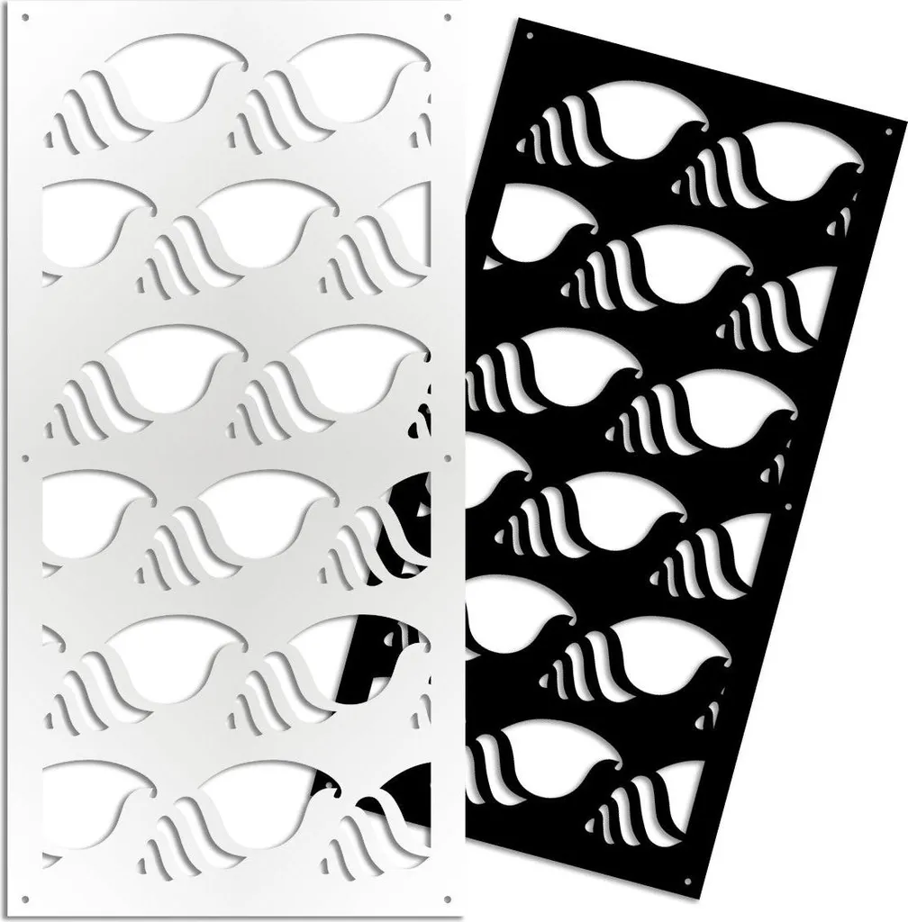 Divisorio Decorativo HERMITCRAB 50x150cm - Pannello Bianco in PVC