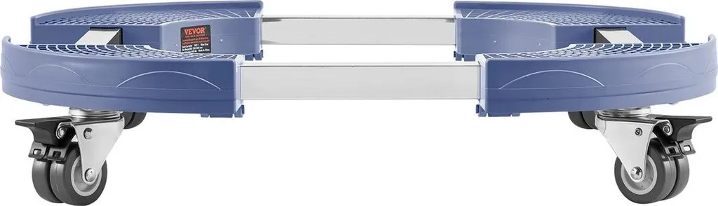 Chariot à roulettes pour poubelle ronde réglable 38-58 cm en plastique